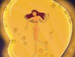 belly_button breasts bubble closed_eyes closed_mouth drowning feet older older_female pussy red_hair starfire teen_titans vaginal young_adult young_adult_female young_adult_woman