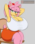  amy_rose anthro ass big_ass big_breasts breasts cleavage digitaldomain123 female furry hedgehog solo sonic_(series) 