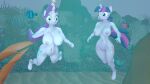 1girl 2016 3d anthro anthrofied areola barefoot big_breasts blue_hair breasts bubble cutie_mark daemont92 equine fish friendship_is_magic furry hasbro high_res holding_breath horn mammal marine multicolored_hair my_little_pony navel nipples nude purple_eyes pussy sea source_filmmaker starlight_glimmer starlight_glimmer_(mlp) swimming twilight_sparkle twilight_sparkle_(mlp) underwater unicorn water