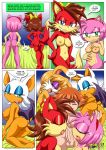  1boy 2017 4girls amy_rose archie_comics bbmbbf bunnie_rabbot chris_thorndyke comic fiona_fox interspecies_intercourse mobius_unleashed nude palcomix rouge_the_bat sega sonic_(series) sonic_the_hedgehog_(series) sonic_x 
