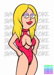  american_dad big_breasts cameltoe francine_smith hands_on_hips nipples smile swimsuit 