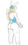  1girl ass big_ass braid braided_hair bunny_ears bunny_tail bunnysuit cammy_white huge_ass large_ass looking_at_viewer looking_back round_ass standing street_fighter thick_thighs 