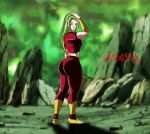 1girl ass big_ass big_breasts breasts dat_ass dicasty dicasty1 dragon_ball dragon_ball_super dragon_ball_z female female_only fully_clothed kale kefla looking_at_viewer looking_back saiyan solo solo_female super_saiyan