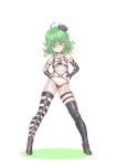  03murs 1girl alternate_costume cosplay dominatrix green_hair impossible_clothes kaijin_hime_do-s one-punch_man revealing_clothes short_hair tatsumaki tatsumaki_(one-punch_man) 