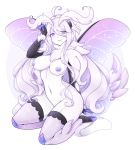  1girl animal_humanoid areola arthropod blush breasts chest_tuft clitoris half-closed_eyes high_res humanoid insect insect_wings moth nipples nude pussy seductive spread_legs spreading thescarletdevil tuft wide_hips wings 
