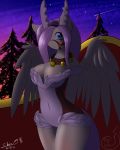  1girl 1girl absurd_res anthro anthrofied bell big_breasts breasts cervine christmas cleavage clothed clothing cosplay cosplay equine feathered_wings feathers fluttershy_(mlp) friendship_is_magic furry high_res holidays mammal my_little_pony pegasus reindeer silverfox057 wings yellow_feathers 
