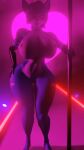 3d anthro big_breasts bouncing_breasts clubstripes completely_nude dancing female_focus furry furry_female hips krystal looking_at_viewer music nipples nude seductive_pose severalbaps star_fox video