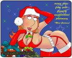  erect_nipples family_guy garter_belt gloves huge_breasts lois_griffin santa_costume smile stockings 