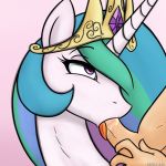  crown drooling fellatio friendship_is_magic furry looking_up mlp my_little_pony oral princess_celestia rainbow_pattern sucking tongue tongue_out 