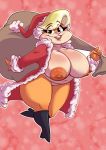 1girl 2017 anthro areola bag big_breasts blonde_hair boots breasts buckteeth bunny christmas cleavage clothing female female_only footwear furry hair hat high_res hips holidays joelasko lagomorph looking_at_viewer looney_tunes mammal mature_female milf mom mommy mother nipples open_mouth parent patricia_bunny pink_nose pussy rabbit santa_hat sexy sexy_body sexy_breasts shoes short_stack slightly_chubby smile solo solo_female teeth the_looney_tunes_show thick thick_thighs vagina warner_brothers wide_hips 