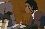  alternate_legends apexoid avatar:_the_last_airbender blue_eyes brother_and_sister brown_hair clothed cum cumstring incest katara open_mouth sokka 