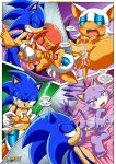  4girls archie_comics bbmbbf blaze_the_cat comic mobius_unleashed palcomix relaxation_after_a_tiring_day rouge_the_bat sega sonic_(series) sonic_the_hedgehog sonic_the_hedgehog_(series) tikal_the_echidna 