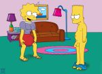  bart_simpson boner brother_and_sister dress funny gif guido_l lisa_simpson the_simpsons 
