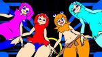4girls animated anthrofied big_ass blinky_(pac-man) blush bouncing_breasts breasts closed_mouth clyde_(pac-man) completely_nude dancing female_only from_below glasses gluteal_fold hair_ornament huge_ass humanization humanized inky_(pac-man) jitome large_filesize long_hair looking_down medium_breasts minus8 multiple_girls naughty_face navel nipples nude pac-man pac-man_hair_ornament paipan photoshop pinky_(pac-man) pussy shaking shaking_ass stockings uncensored video viewed_from_below wide_hips
