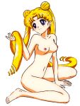  belly_button blue_eyes breasts golden_hair nipples sailor_moon sexy usagi_tsukino 