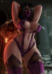  1girl 1girl 1girl black_hair clones female_focus female_only high_res high_resolution luminyu mileena mortal_kombat patreon patreon_paid patreon_reward solo_female solo_focus video_game_character video_game_franchise 