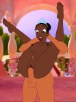  1boy 1girl accurate_art_style aladdin aladdin_(1992_disney_film) aladdin_(character) arab_male balls black_hair breasts brown_eyes chancero completely_nude completely_nude_female crossover crown dark-skinned_female disney disney_princess faceless_male feet full_nelson full_nelson_(legs_held) full_nelson_vaginal interracial looking_down middle_eastern_male moaning open_mouth partial_male penis penis_in_pussy princess_tiana reverse_suspended_congress sex soles standing_full_nelson straight tagme tan-skinned_female the_princess_and_the_frog tiana tiara vaginal_penetration 
