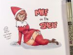 1girl callmepo christmas christmas_outfit elf milf pinupsushi sexy