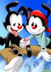  ahegao animaniacs bbmbbf brothers cum fur34 fur34* handjob incest palcomix penis rear_deliveries reardeliveries smile wakko_warner yakko_warner yaoi 