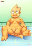 1female 1girl alphys alphys_(undertale) anthro anus bbmbbf bodily_fluids breasts completely_nude completely_nude_female female_focus female_only female_solo fully_nude fur34 fur34* glasses legs_apart legs_spread nude palcomix pussy scalie sitting sitting_on_floor solo solo_female spread_legs undertale undertale_(series) video_games yellow_skin