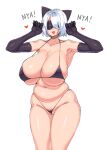 1girl bikini female_only hips huge_ass huge_breasts makinakid micro_bikini nier:_automata nier_(series) wide_hips yorha_2b yorha_no._2_type_b