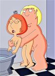  bent_over breasts chris_griffin closed_eyes erect_nipples erection family_guy lindsey_(family_guy) lois_griffin mother_and_son nude sweating thighs vaginal 