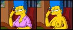  breasts looking_at_viewer marge_simpson nipples smile the_simpsons wvs 