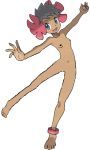  barefoot black_hair nude nude_female phoebe_(pokemon) pokemon 