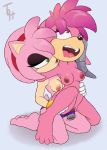  2_girls 2girls amy_rose archie_comics dildo_in_female dildo_in_vagina female/female female_only julie-su multiple_girls sega sex_toy sonic_(series) sonic_the_hedgehog_(series) the_other_half vaginal_penetration vibrator vibrator_in_pussy yuri 