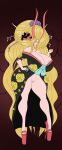 annon black_maria blonde_hair gigantic_ass gigantic_breasts horns hourglass_figure one_piece pipe very_long_hair 
