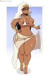  1girl alternate_ass_size alternate_breast_size angry_face ass barefoot big_ass big_breasts breasts child_bearing_hips dark-skinned_female dark_skin female_focus female_only high_res high_resolution hips huge_ass huge_breasts ishizu_ishtar isis_ishtar jinu long_hair naughty_face nipples seductive shounen_jump solo_female solo_focus tagme thick_hips thick_thighs wide_hips yu-gi-oh! 