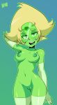  1girl 2018 breasts cartoon_network cute green_eyes hot looking_at_viewer nipples peridot peridot_(steven_universe) pussy sexy smile steven_universe stockings 
