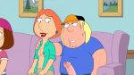  chris_griffin christmas_tree cleavage edit erection family_guy incest lois_griffin meg_griffin mother_and_son nipples no_bra penis penis_out screenshot_edit shirt_open 