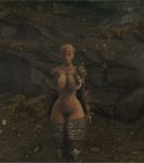  grey_hair huge_breasts skyrim witch 