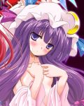  breasts female lowres nipples patchouli_knowledge purple_eyes purple_hair reverse_noise solo touhou yamu_(reverse_noise) 