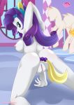  1_girl 1girl 2018 all_fours anal_plug ass bbmbbf blue_eyes breasts equestria_girls equestria_untamed female female_only humanized indoors long_hair long_purple_hair looking_at_viewer looking_back my_little_pony nude palcomix purple_hair pussy rarity rarity_(eg) solo tagme tail_plug vagina 