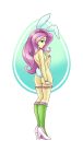  ambris ass bunny_ears bunny_tail equestria_girls female female_human fluttershy fluttershy_(mlp) friendship_is_magic high_heels human long_hair looking_back mostly_nude my_little_pony no_bra no_panties standing 