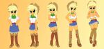  1girl applejack breasts clothes hair my_little_pony pyruvate 