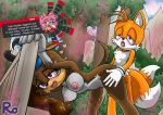 1boy 1girl amy_rose anthro big_breasts blush breasts cylia_the_antelope cylia_the_antelope_(raianonzika) doggy_position female femsub fox from_behind furry hedgehog hypnotic_gas male male/female malesub miles_&quot;tails&quot;_prower multiple_subs open_mouth pussy_juice raianonzika raianonzika_(artist) saliva sonic_(series) sonic_forces spiral_eyes sweat symbol_in_eyes text vaginal western