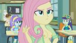  breasts edit equestria_girls exposed_breasts female fluttershy fluttershy_(mlp) friendship_is_magic human long_hair my_little_pony no_bra partially_clothed 