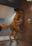 2boys anal animated furry gif jasonafex knotted_penis loop male_only shower yaoi yiff