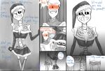 2010s 2017 2boys 2d 2d_(artwork) animated_skeleton artist_name blush bottom_sans bottomless_skirt brother brother/brother brothers christmas christmas_hat christmas_outfit clothed clothing comic comic_page comic_panel crossdressing digital_media_(artwork) duo english_text fontcest hat holidays imminent_incest imminent_sex incest legwear male male/male male_only merry_christmas midriff monochrome monster papyrus papyrus_(undertale) papysans partially_colored red_blush sans sans_(undertale) santa_costume santa_hat scarf seme_papyrus sequence sequential short_skirt skeleton skirt stockings talking text thornisicezins top_papyrus topwear tumblr_username uke_sans undead undertale undertale_(series) video_games wink yaoi