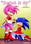 amy_rose bbmbbf comic cover_page mobius_unleashed palcomix sega sonic_(series) sonic_the_hedgehog sonic_the_hedgehog_(series) switch_it_up_(comic) tagme