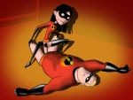 black_hair black_hole_sun bob_parr bottomless cowgirl_position father_&amp;_daughter father_and_daughter girl_on_top incest riding size_difference teen the_incredibles vaginal violet_parr