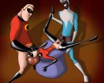 black_hole_sun bob_parr frozone helen_parr the_incredibles threesome