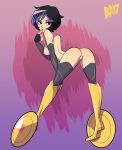  1girl ass bent_over big_hero_6 bigdead93 black_hair breasts cute gogo_tomago hot looking_at_viewer looking_back nipples pussy sexy short_hair smile 