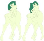  areolae ass ass_grab big_ass big_breasts breasts commission disney dk female green_eyes green_hair green_skin kim_possible kimberly_ann_possible kissing nipples nude pussy riffsandskulls shego yuri 