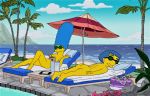  ass breasts luann_van_houten marge_simpson nipples nude the_simpsons thighs 