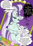  1girl 2017 anthro anthrofied breasts clothing coloratura_(mlp) dialogue earth_pony edit english_text equine female female_only friendship_is_magic furry hair holding_breast horse huge_breasts ironhades kandlin looking_at_viewer mammal monochrome my_little_pony partially_clothed pony teasing text whitekitten 