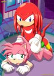  amy_rose bbmbbf knuckles_the_echidna mobius_unleashed palcomix sega 